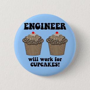grappig ingenieur ronde button 5,7 cm