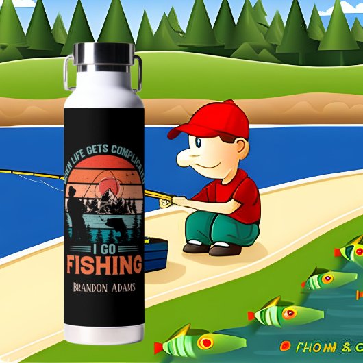 Grappig ingewikkeld leven voeg naam toe waterfles