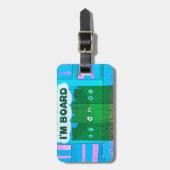 Grappig Inspirerend Grafisch dat ik me verveel van Bagagelabel (Voorkant verticaal)