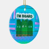 Grappig Inspirerend Grafisch dat ik me verveel van Keramisch Ornament (Rechts)