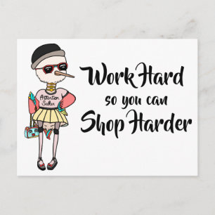 Grappig Inspirerend werk hard zodat je hard kunt w Briefkaart