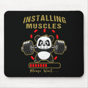 Grappig Installeren Spier Panda Gewichtheffen Barb Muismat