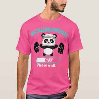 Grappig Installeren Spier Panda Gewichtheffen Barb T-shirt