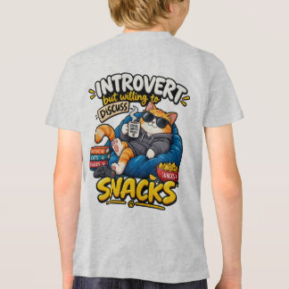 Grappig introvert kat kinderen T-shirt