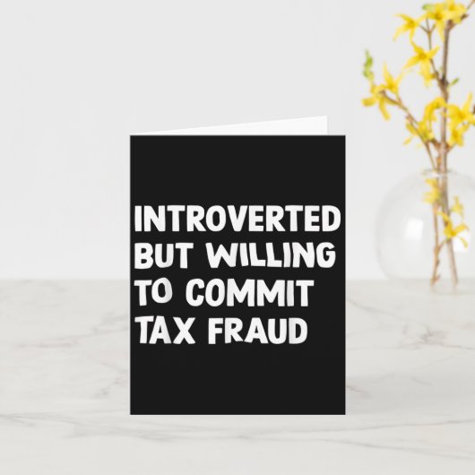 Grappig introvert maar bereid om belastingfraude t kaart (Gele Bloem)