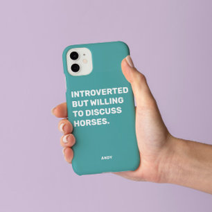 Grappig Introvert Maar Bereid Om Over Paarden Te P iPhone 13 Hoesje
