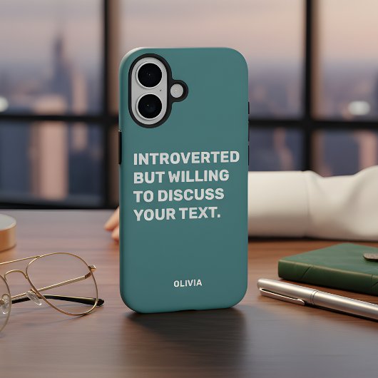 Grappig introvert maar bereid om te praten Case-Mate iPhone case