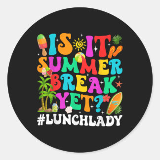 Grappig is het zomervakantie maar lunch dame einde ronde sticker