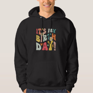 Grappig is mijn verjaardag Retro Groovy Boys Girls Hoodie