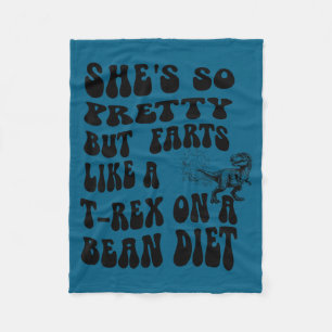 Grappig is ze, maar scheet als een t-rex op een bo fleece deken