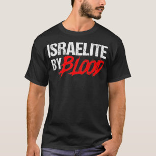 Grappig Israëliet door bloed joods geloof in Hebre T-shirt
