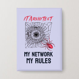 Grappig IT Netwerkbeheerder Humor Geschenk Button