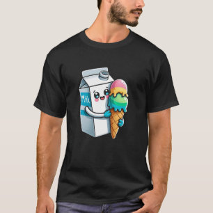 Grappig Italiaans eten Melk Gelato Ice Cream T-shirt