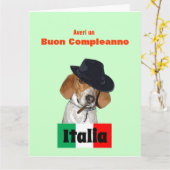 Grappig Italiaans Verjaardag Mobster Charley Dog K Kaart (Gele Bloem)