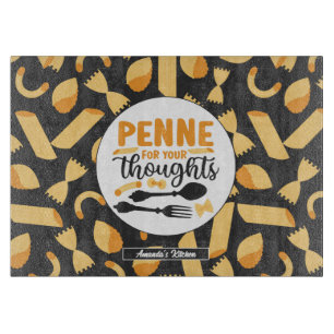 Grappig Italiaans voedselschort pasteipatroon Snijplank