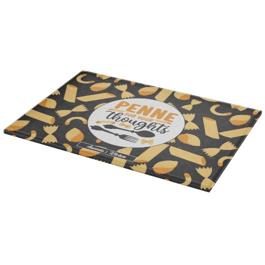 Grappig Italiaans voedselschort  pasteipatroon Snijplank (Hoek)