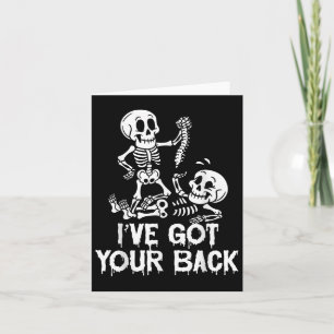 Grappig Ive Got Your Back Grappig Skelet Halloween Kaart