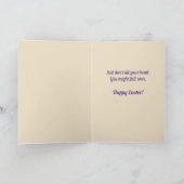 Grappig jaar 1920 vrouw met grote paasnet kaart (Binnen)