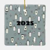 Grappig Jaar Koffie Kerst Ornament (Achterkant)