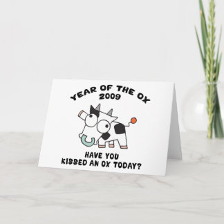 Grappig Jaar van de Os Gifts Feestdagen Kaart