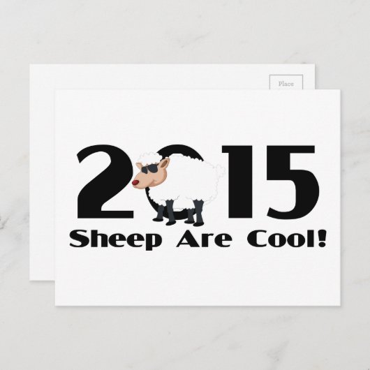 Grappig Jaar van de Schaap Ram Geit 2015 Feestdagenkaart (Voorkant / Achterkant)