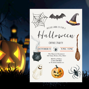 Grappig jaarlijks Halloweenfeest op kantoor Kaart