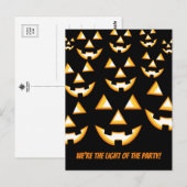 Grappig Jack-O'-Lantern Licht van het Partij Brief Briefkaart (Voorkant / Achterkant)