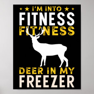 Grappig Jagen op Herten Ik Doe Aan Fitness Hertenj Poster