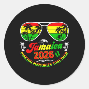 Grappig Jamaica 2026 Herinneringen Maken Vakantie Ronde Sticker