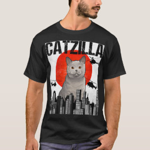 Grappig Japans Catzilla British Shorthair T-shirt