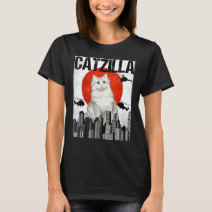 Grappig Japans Catzilla Ragamuffin Cat T-shirt