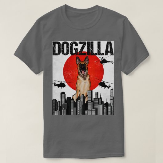 Grappig Japans Dogzilla Belgium Malinoi T-shirt (Design voorkant)