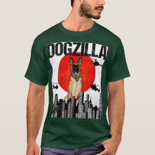 Grappig  Japans Dogzilla Belgium Malinoi T-shirt