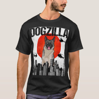 Grappig  Japans Dogzilla Noors Elkhound T-shirt