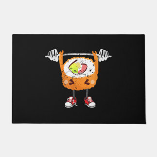 Grappig Japans eten Gym Weightlift Gift T-Shirt Deurmat