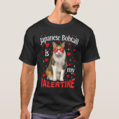 Grappig Japanse Bobtail is mijn Valentijn kat pap  T-shirt (Voorkant)