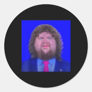 Grappig Jd Vance Shirt Jd Vance Face Meme Ronde Sticker