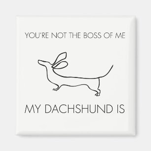 Grappig, je bent niet de baas van me Dachshund Magneet