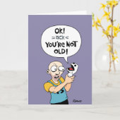 Grappig: "Je bent niet oud" Kaart (Gele Bloem)