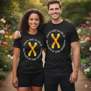 Grappig Je bent pas zo oud als de lengte van ... T-shirt