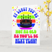 Grappig, je bent tenminste niet... kaart (Gele Bloem)