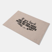 Grappig, je kunt beter Pizza of Pakketten hebben, Deurmat (Schuin)