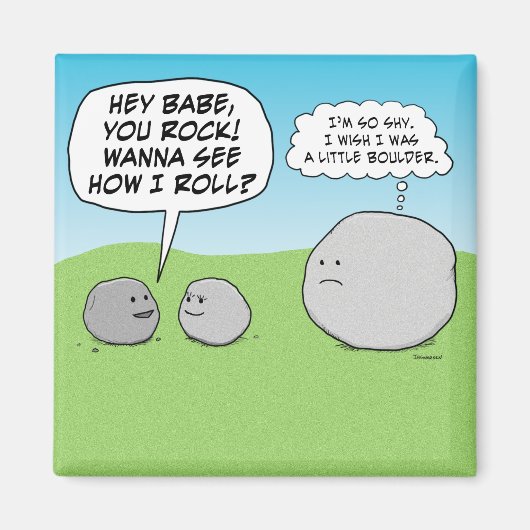 Grappig je Rock Little Boulder Koelkast Magnet Magneet (Voorkant)