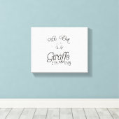 Grappig, je wedt dat Giraffe schattig is - Giraffe Canvas Afdruk (Insitu (Houten vloer))