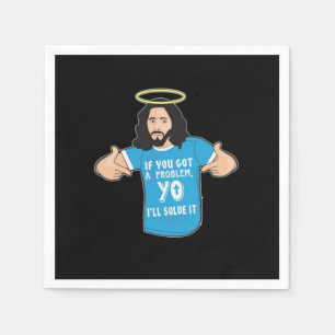 Grappig Jesus Shirt Christelijk Meme Yo Ik los het Servet