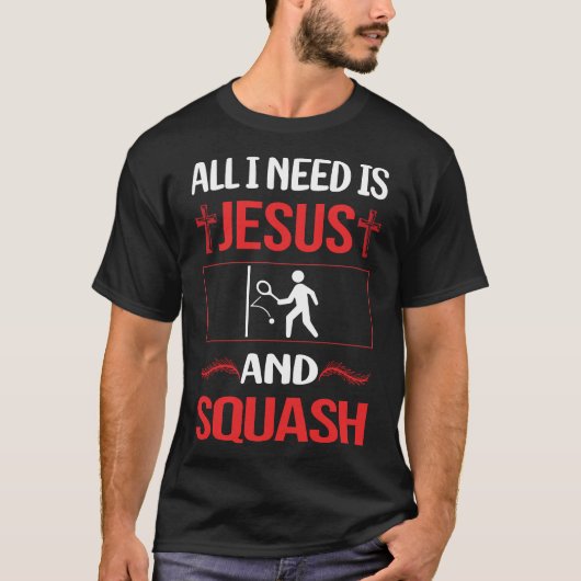Grappig Jesus Squash T-shirt (Voorkant)