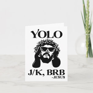 Grappig Jesus Yolo Jk Brb Happy Easter Mannen Vrou Kaart