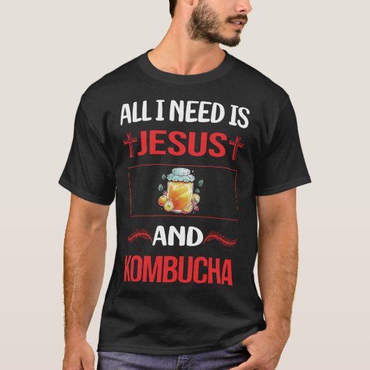 Grappig Jezus Kombucha Booch T-shirt (Voorkant)