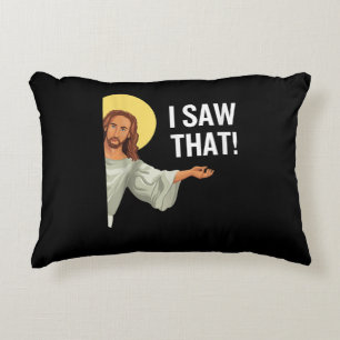 Grappig Jezus Meme dat ik zag dat het Christelijke Accent Kussen