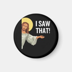 Grappig Jezus Meme dat ik zag dat het Christelijke Magneet